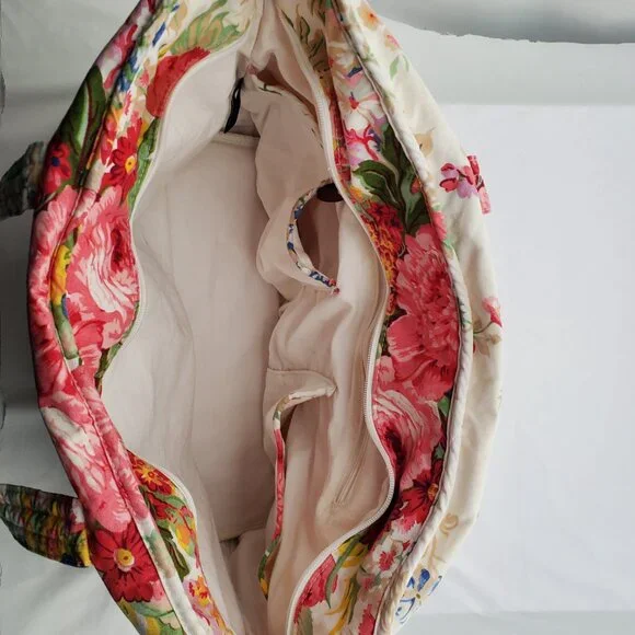 RARE Vintage Ralph Lauren “Melissa on White” Floral Cotton Tote!  XL - Picture 10 of 16